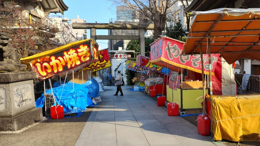 湯島天神梅まつり：屋台