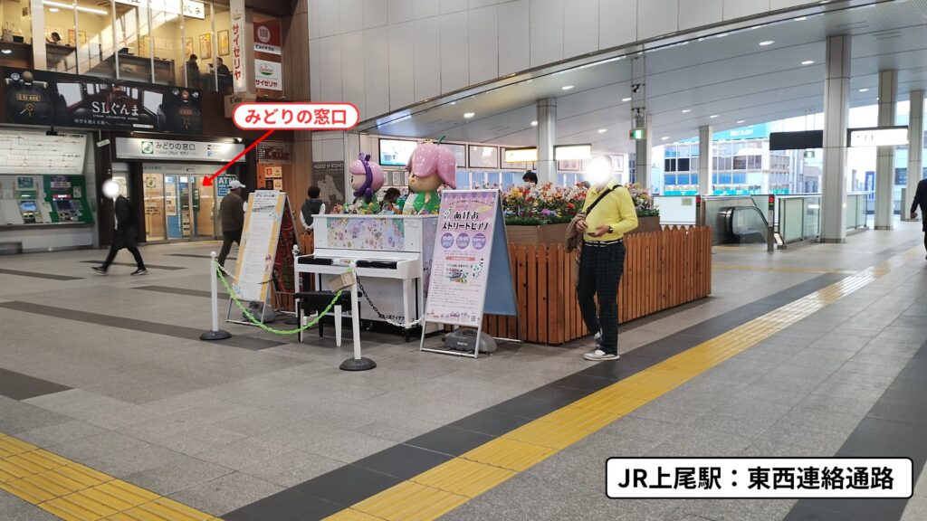 JR上尾駅東西連絡通路:ストリートピアノ