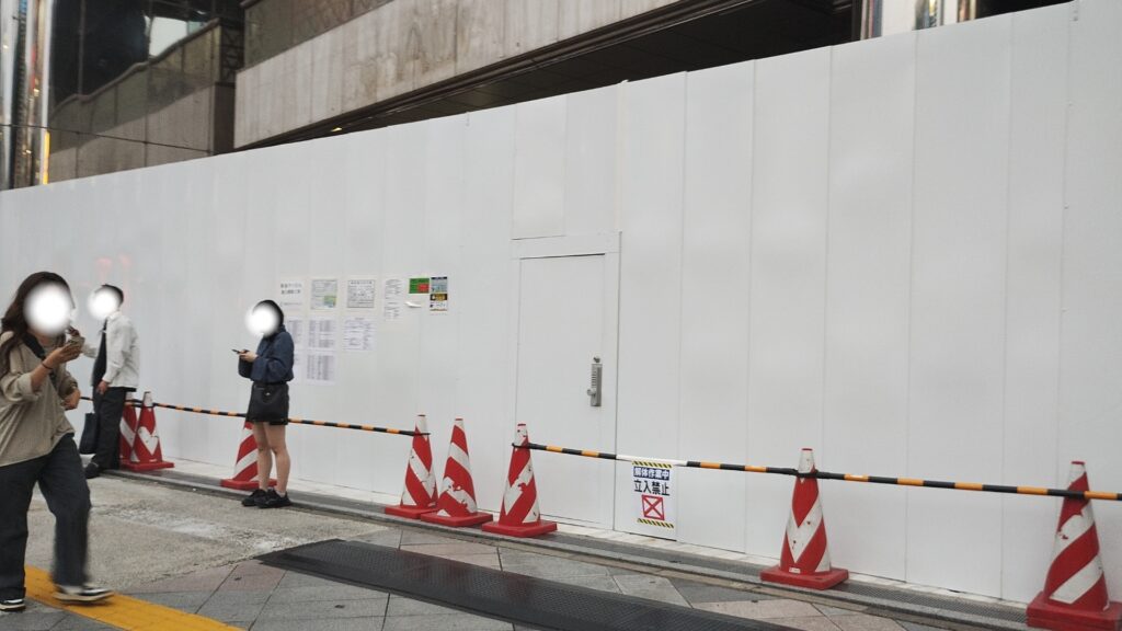 閉店した新宿アルタ前（2025年5月撮影）