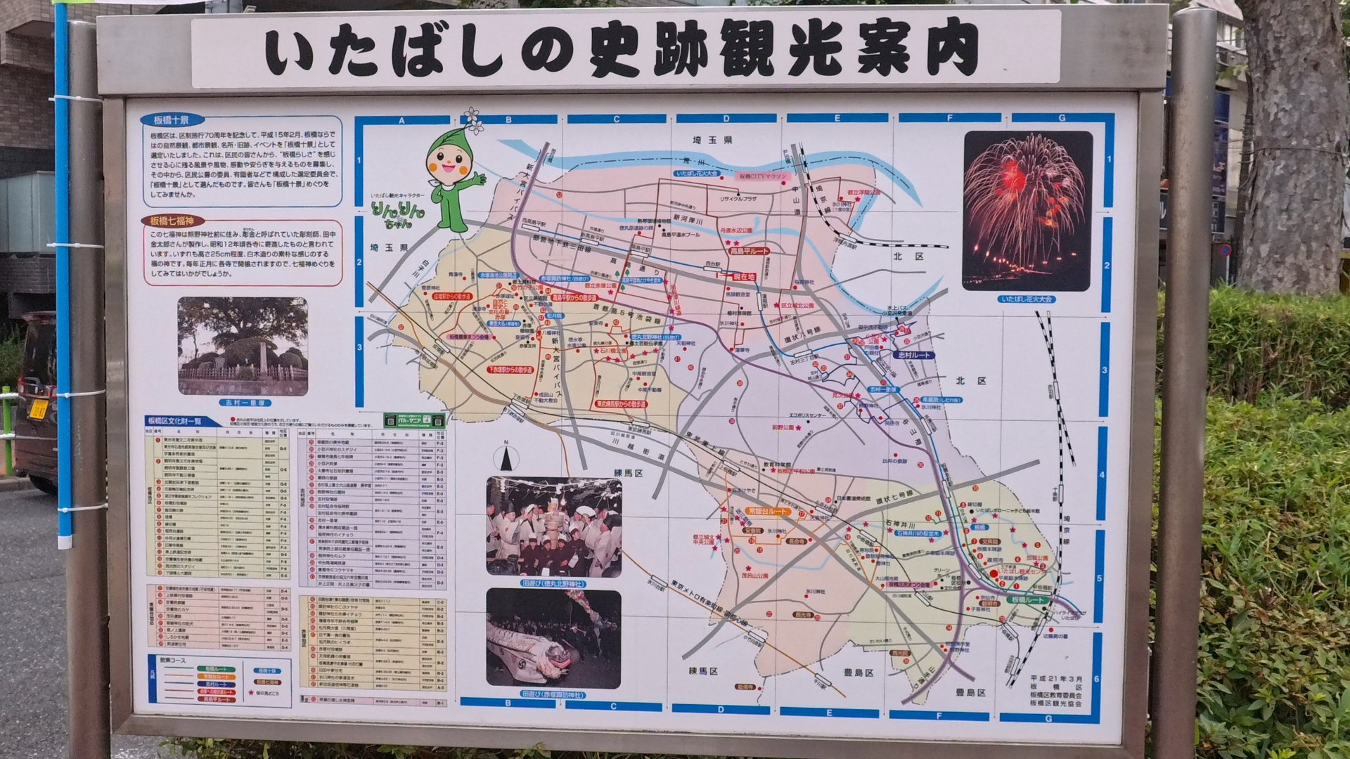 いたばし史跡観光案内板(都営三田線:西台駅)